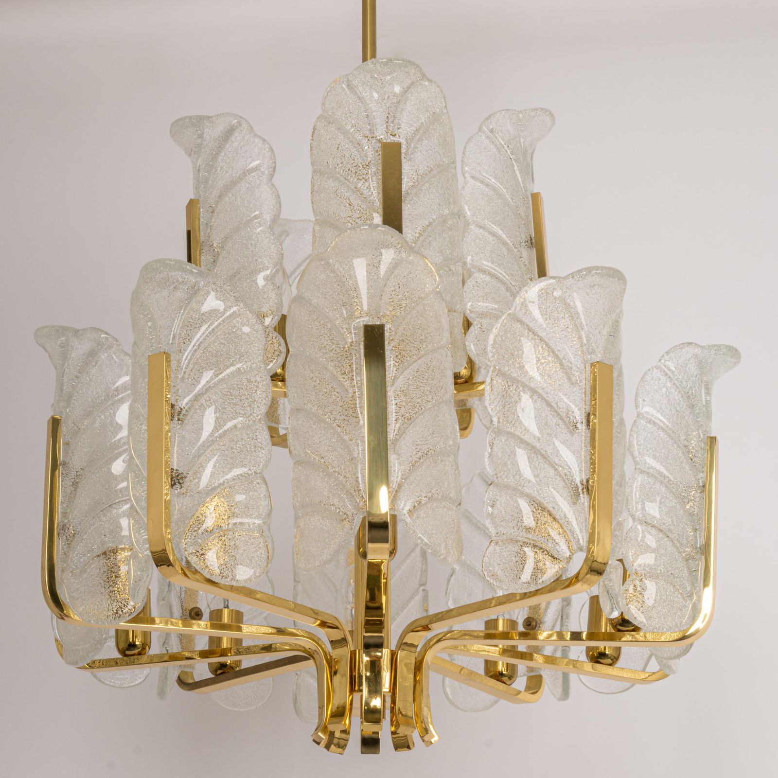 Stunning Large Carl Fagerlund Chandelier Murano Glass Leaves, 1960s photo furniture