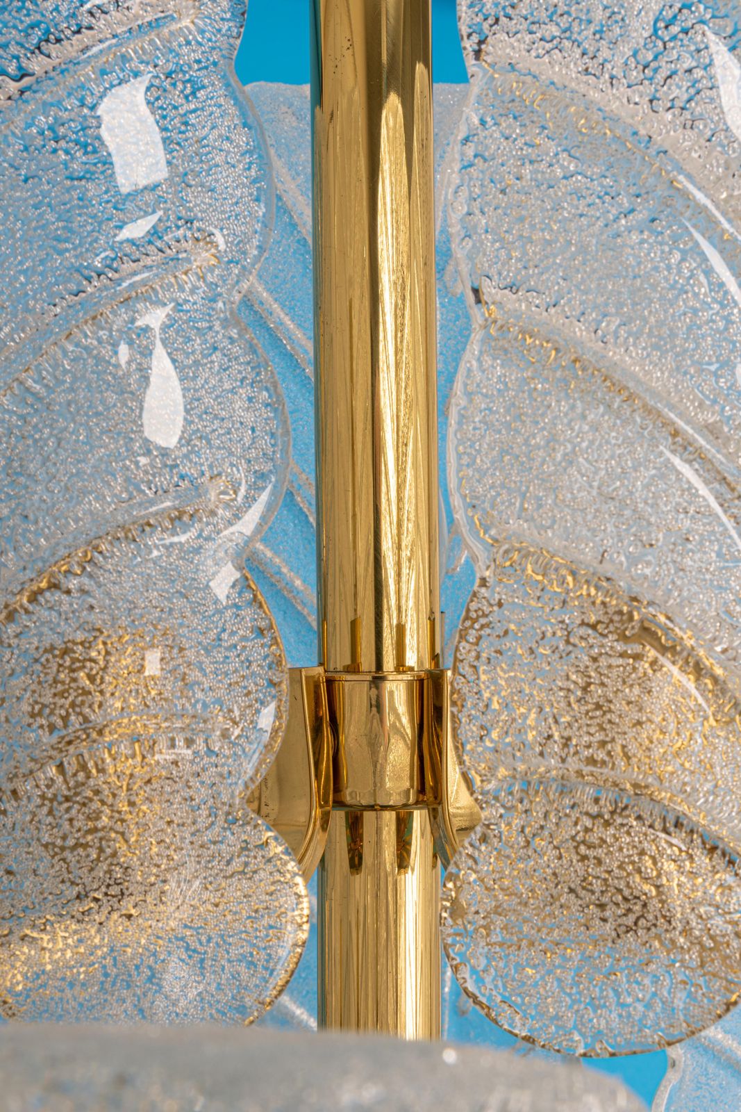 photo vinterior Stunning Large Carl Fagerlund Chandelier Murano Glass Leaves, 1960s