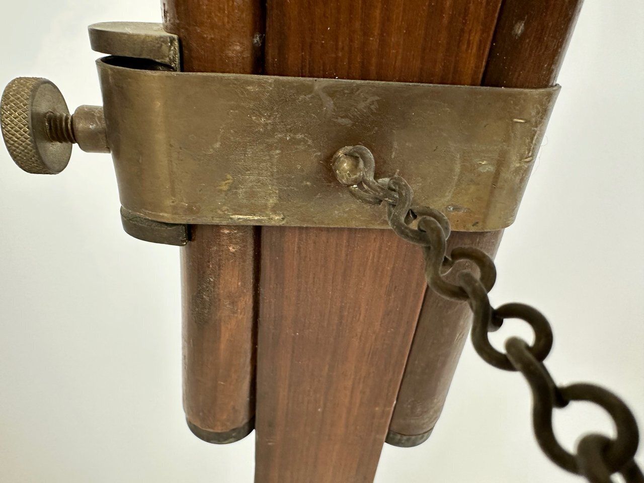 Antique French Brass Tripod Telescope, 1950s photo buy