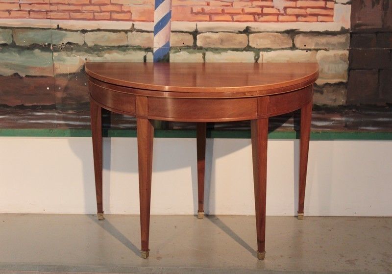 Directoire Half Moon Table Mahogany 19th