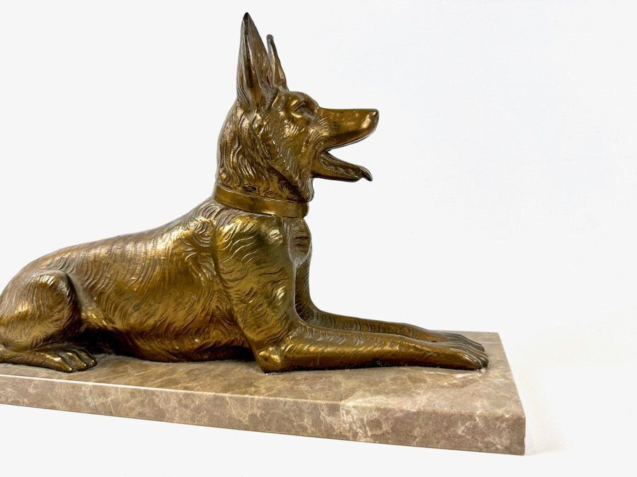 French Art Deco Bronze Plated Shepherd In The Style Of Louis Albert Carvin, 1930s photo buy