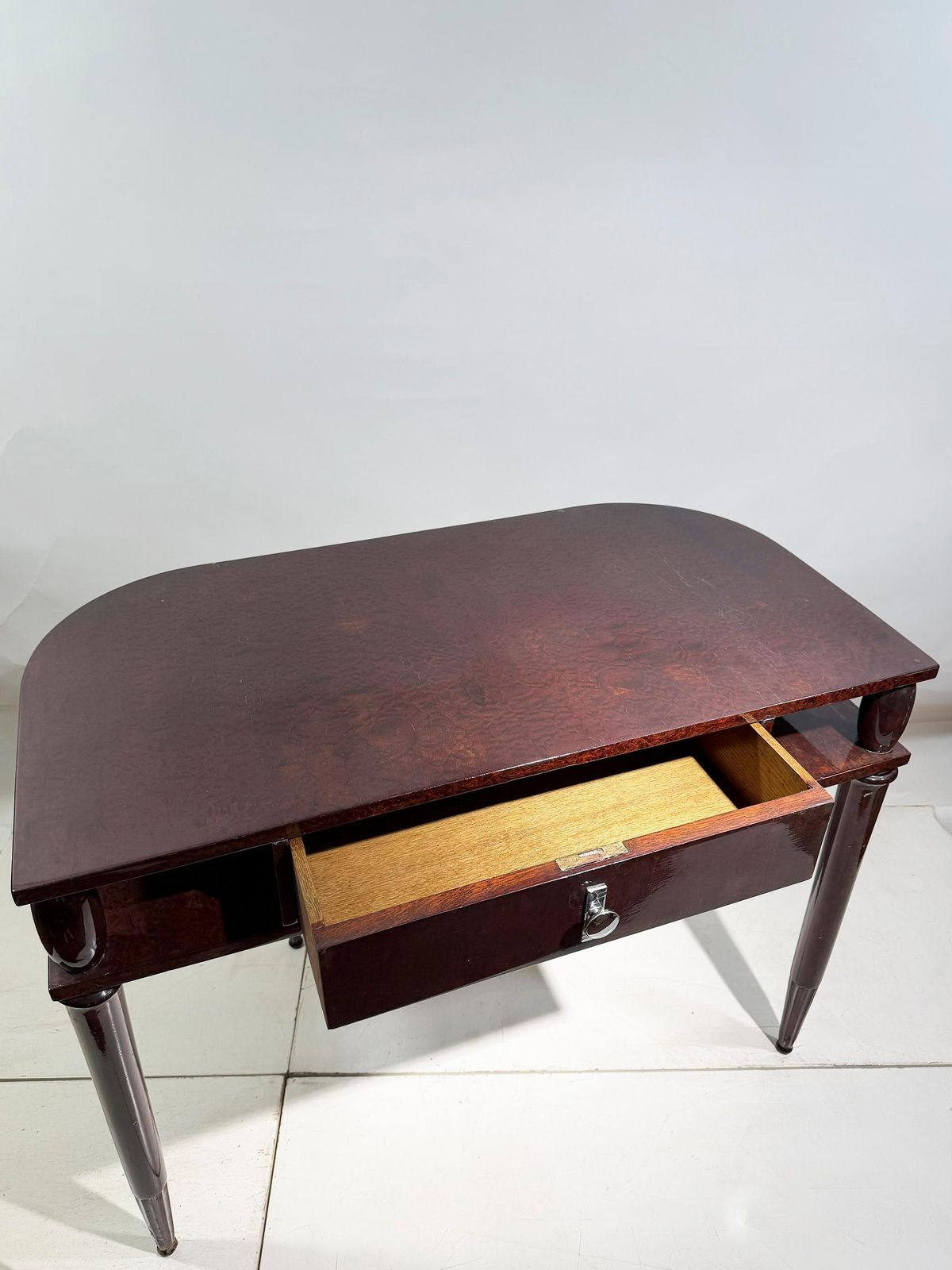 photo furniture Art Deco Writing Desk With Fluted Legs, Circa 1940s, France