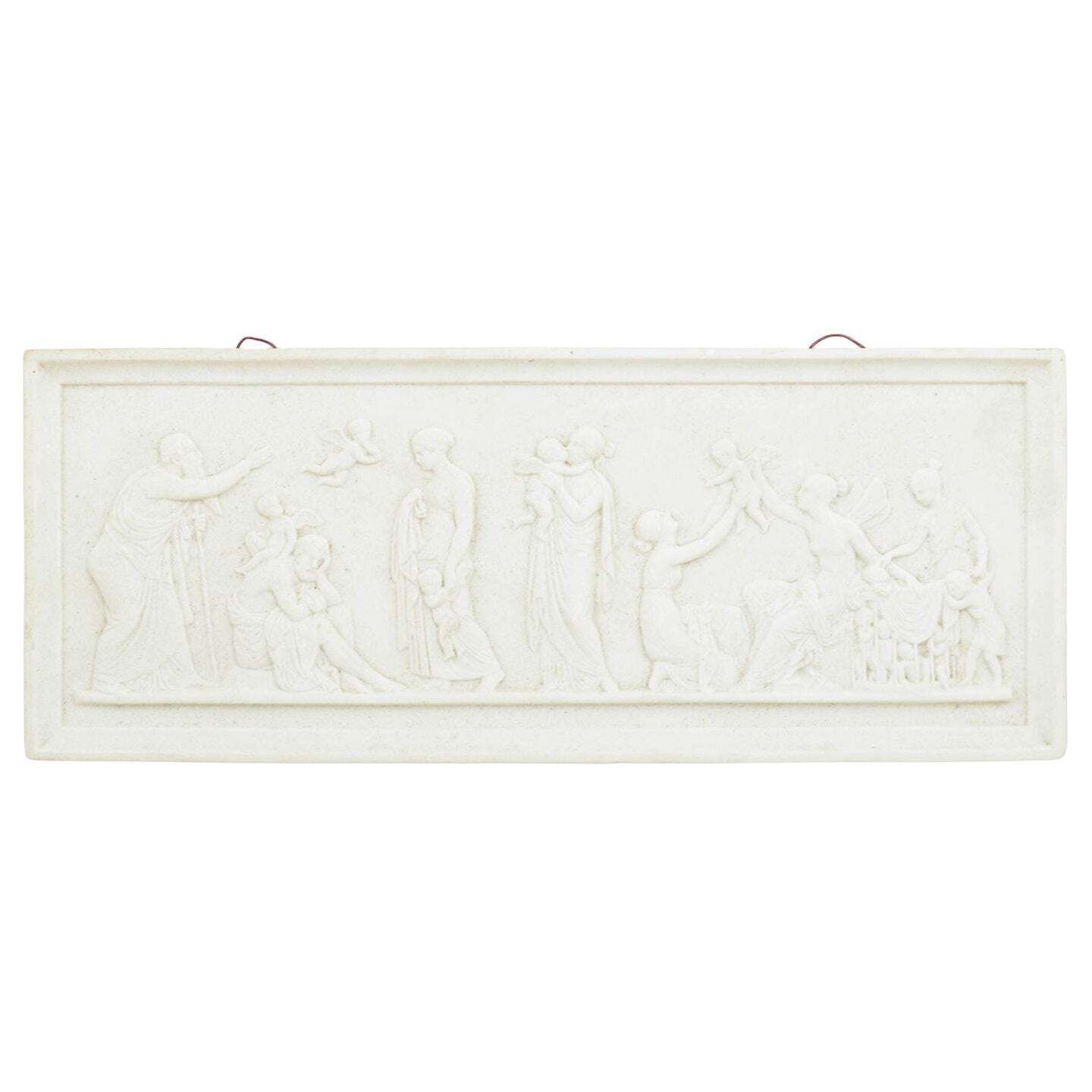 Royal Copenhagen. Rechthoekig wandreliëf in wit biscuitporselein naar B. Thorvaldsen.