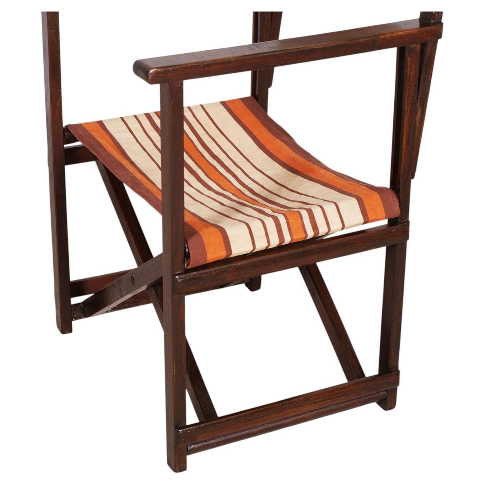 Chaise pliante Hollywood en noyer, par Carlo Hauner pour Reguitti, Italie, années 1970 photo 1296.0