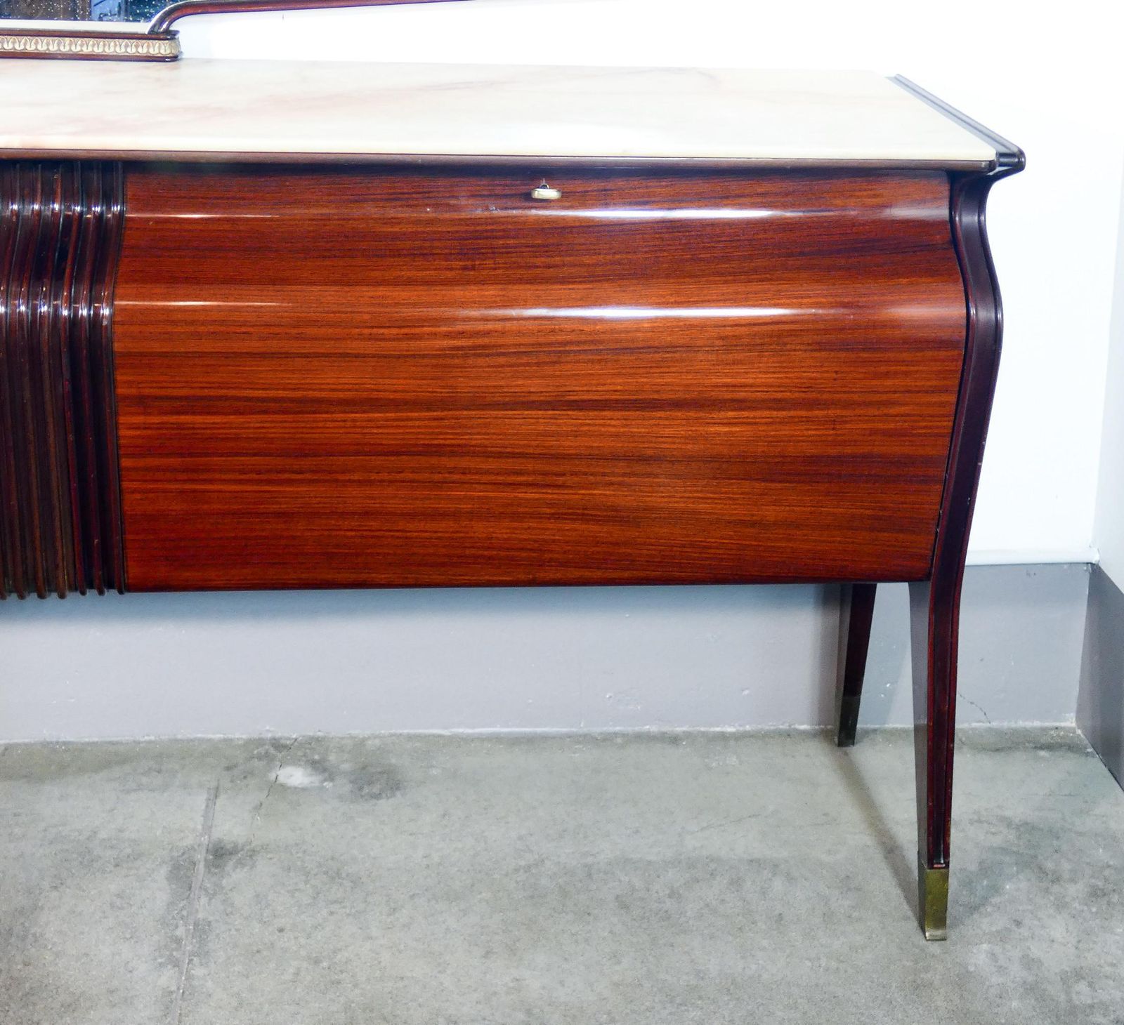 photo for sale Buffet Enfilade With Mirror, Design Attributed To Osvaldo Borsani. Italy, 1950s
