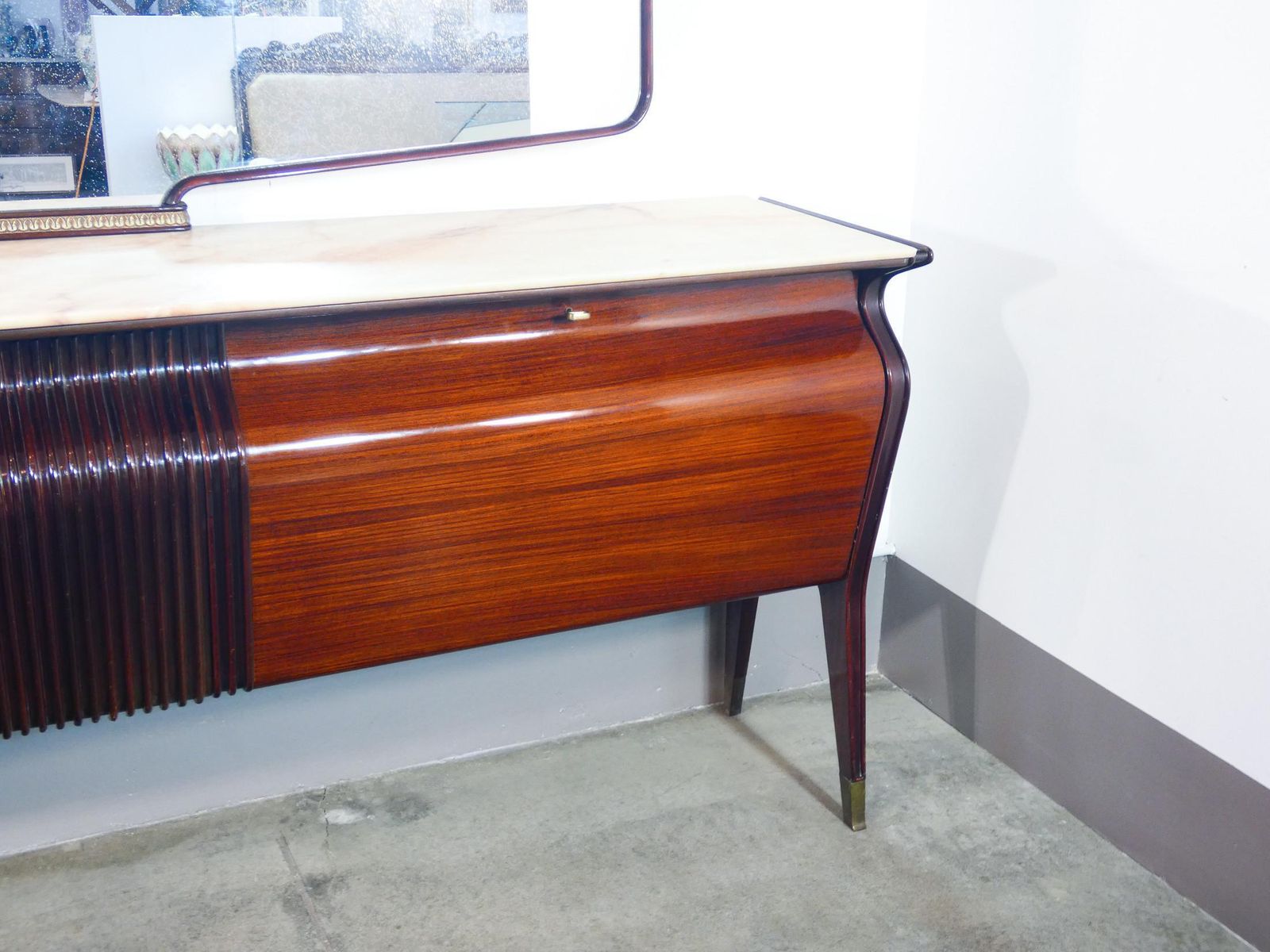 photo buy Buffet Enfilade With Mirror, Design Attributed To Osvaldo Borsani. Italy, 1950s