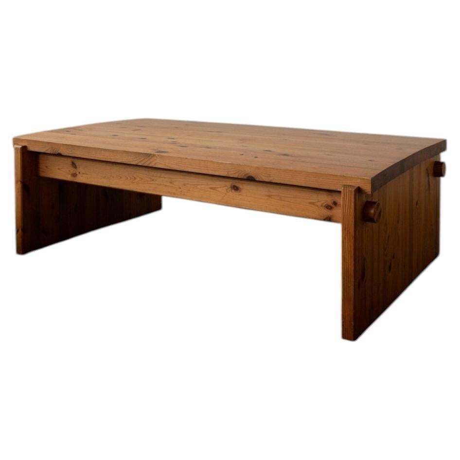 Dymling Pine Coffee Table By Yngve Ekström For Swedese Swedish Brutalist 1970s