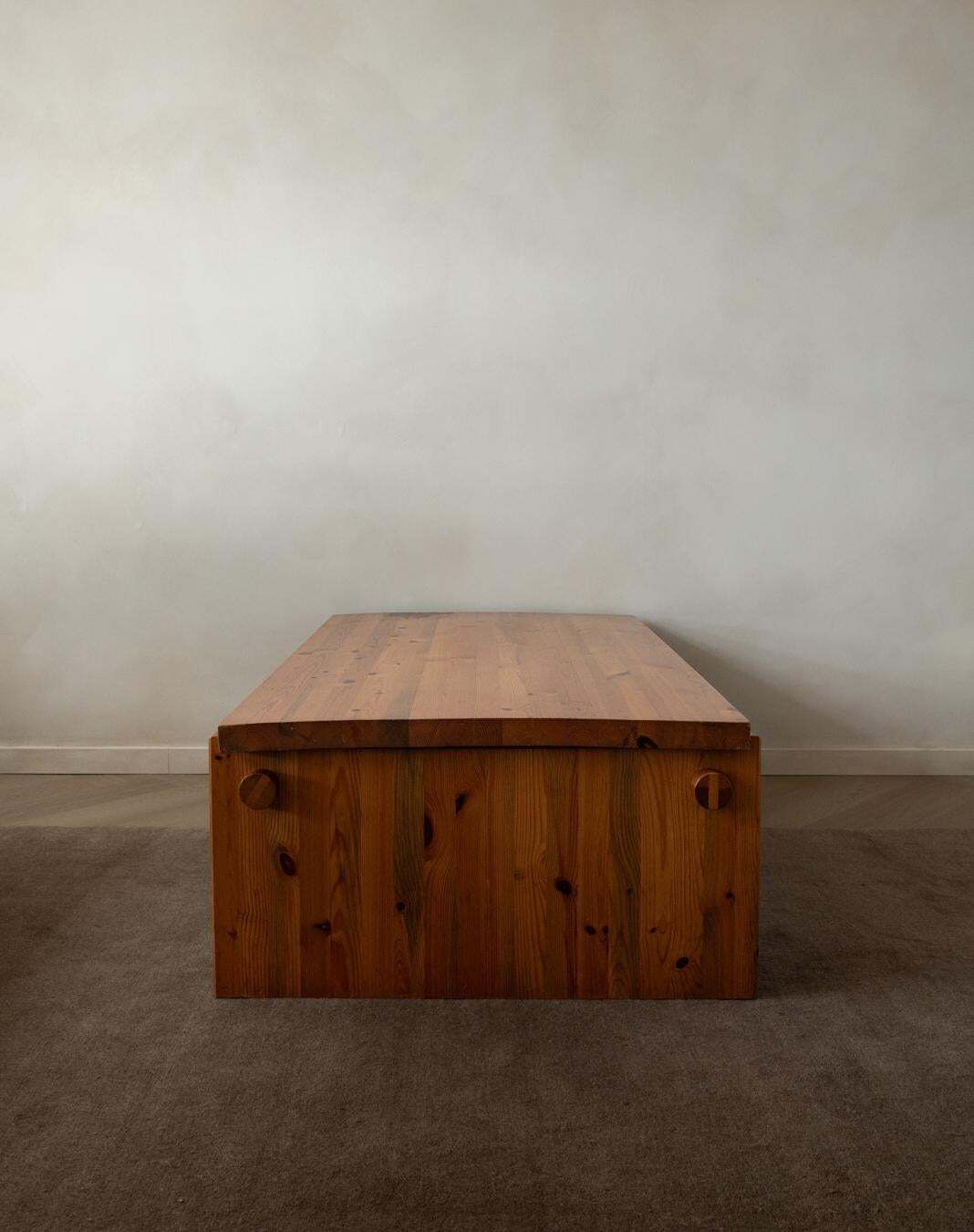 Dymling Pine Coffee Table By Yngve Ekström For Swedese Swedish Brutalist 1970s photo 1741.0