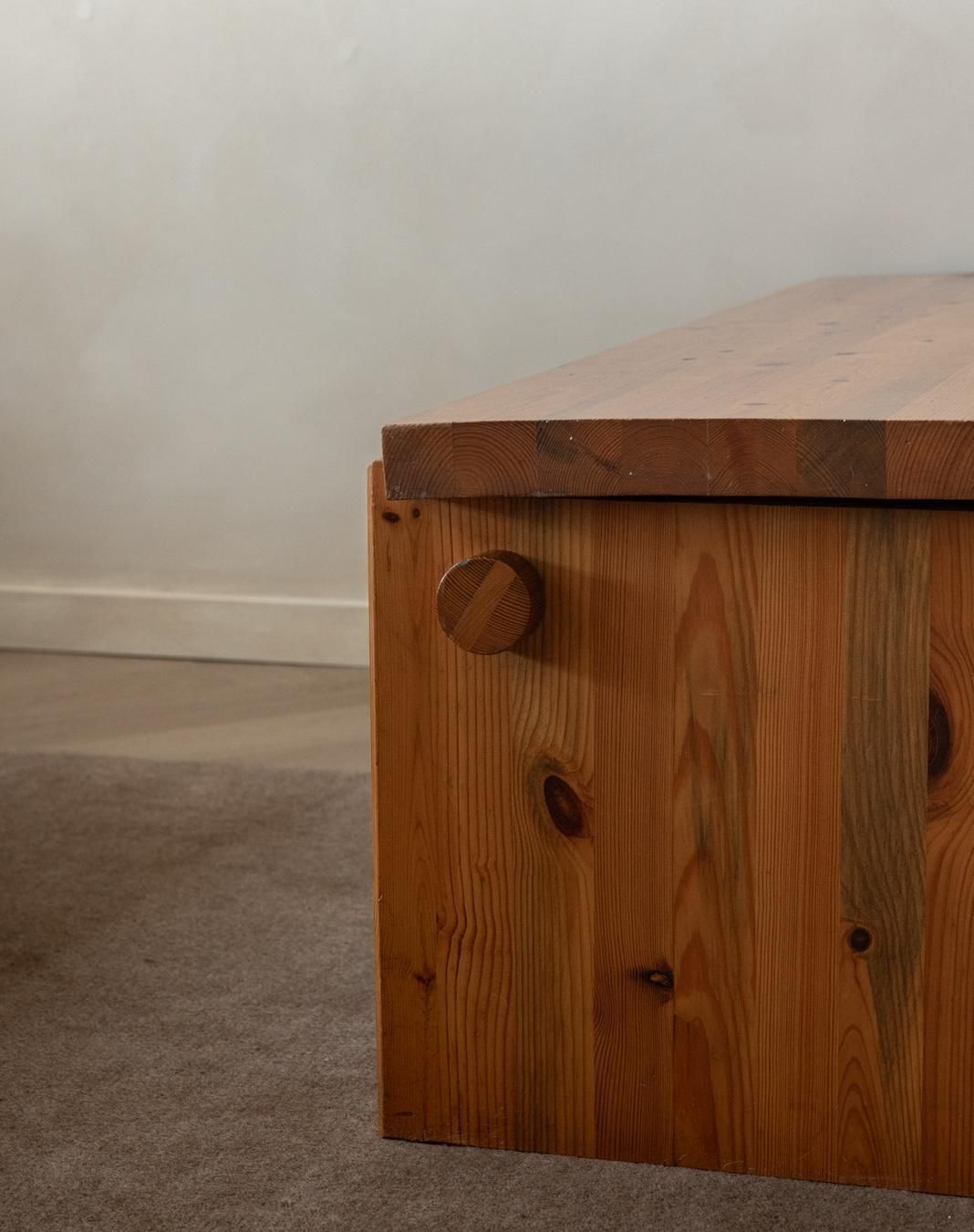 photo furniture Dymling Pine Coffee Table By Yngve Ekström For Swedese Swedish Brutalist 1970s