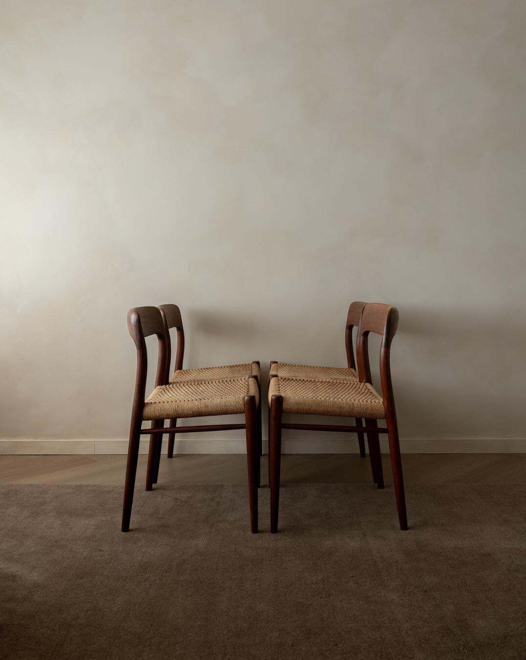 Danish Dining Chairs Model 75 By Niels O. Møller For J.L. Møllers 1960s Set Of 4 photo 2873.0