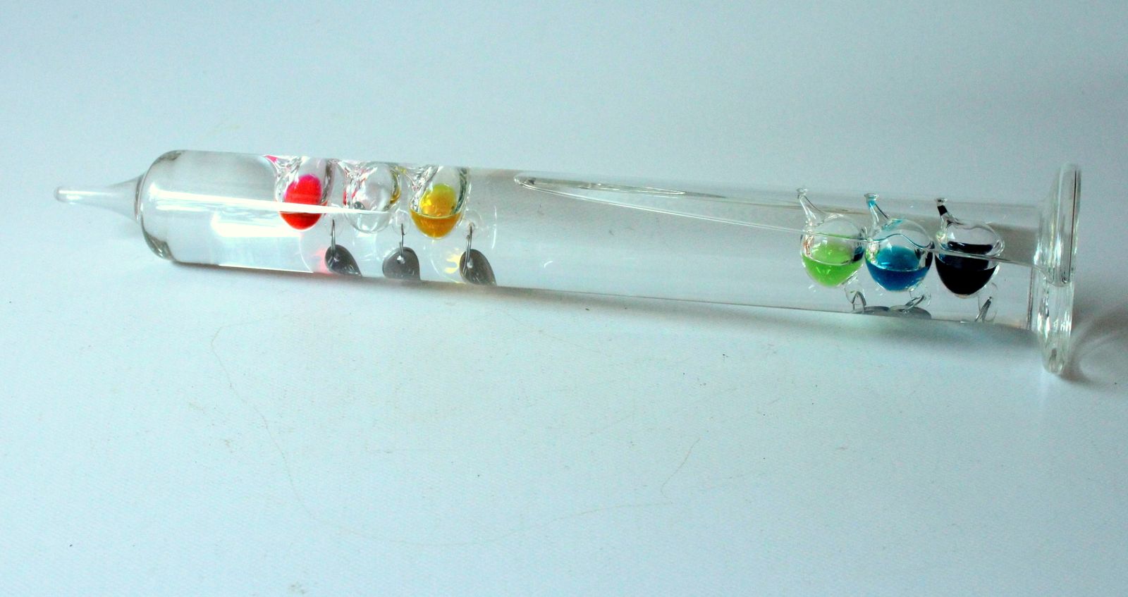 Glass Galileo Thermometer   Xl   Handmade Mouthblown   Living Room Art   Vintage photo Home Decor