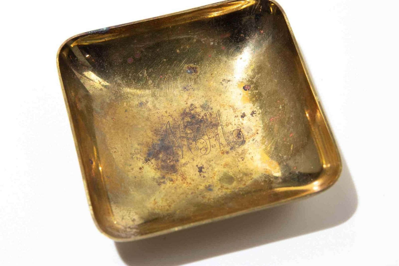 Gilt Metal Vide Poche / Catchall Tray By A. Fornari, Rome, 1960s photo for sale
