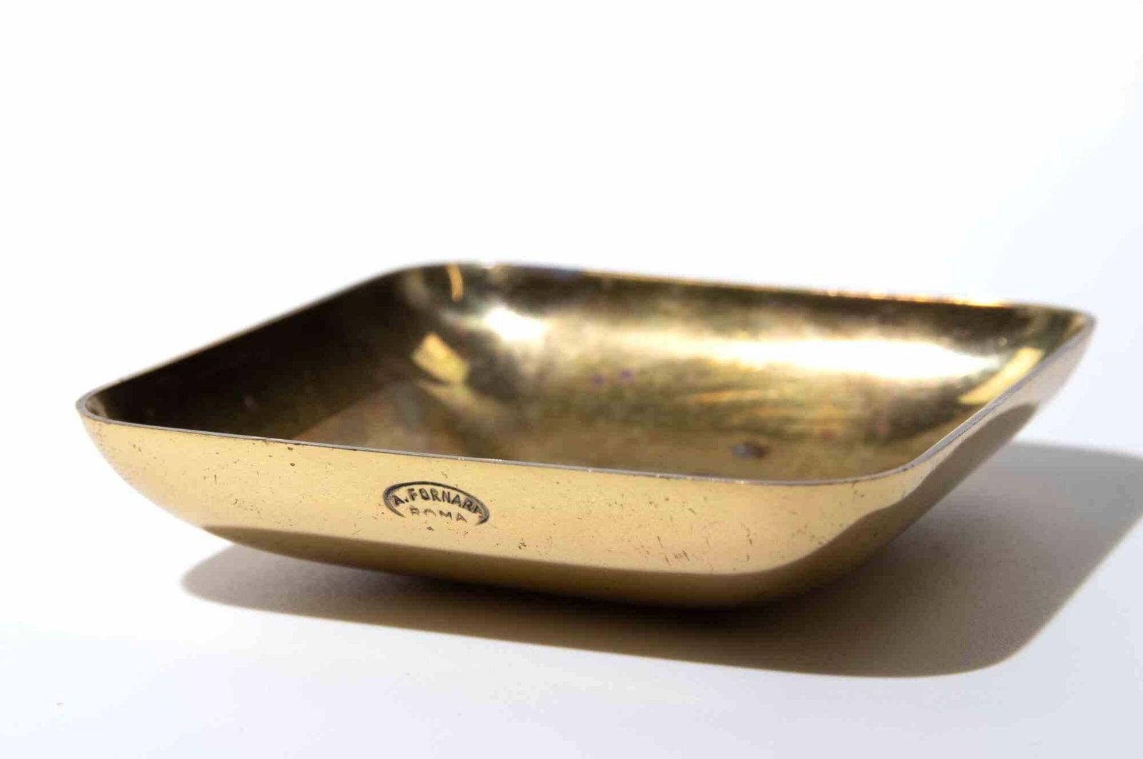 Gilt Metal Vide Poche / Catchall Tray By A. Fornari, Rome, 1960s photo 160.0