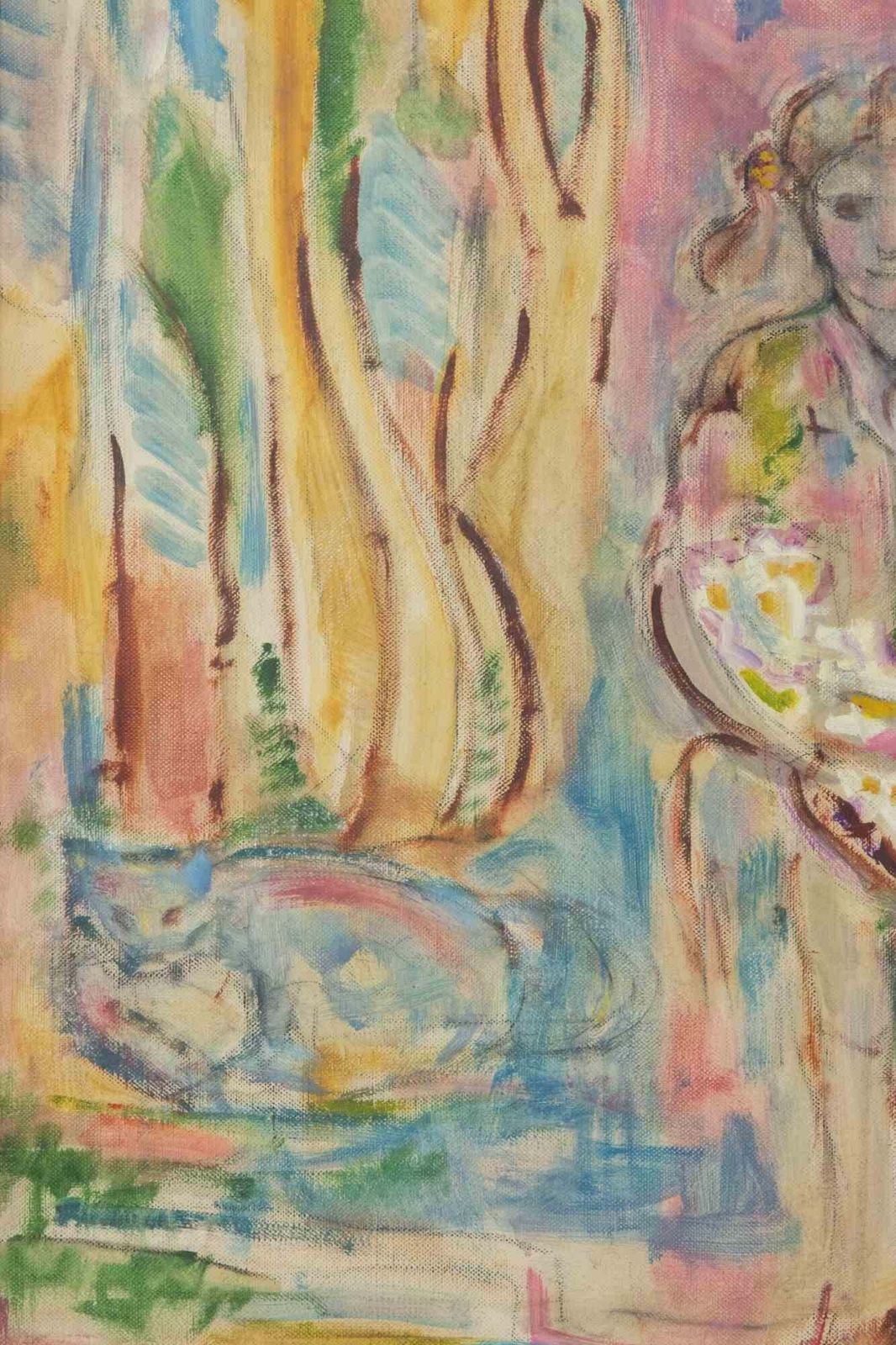 Girl   Oil Paint By Sirio Pellegrini   1976 photo for sale