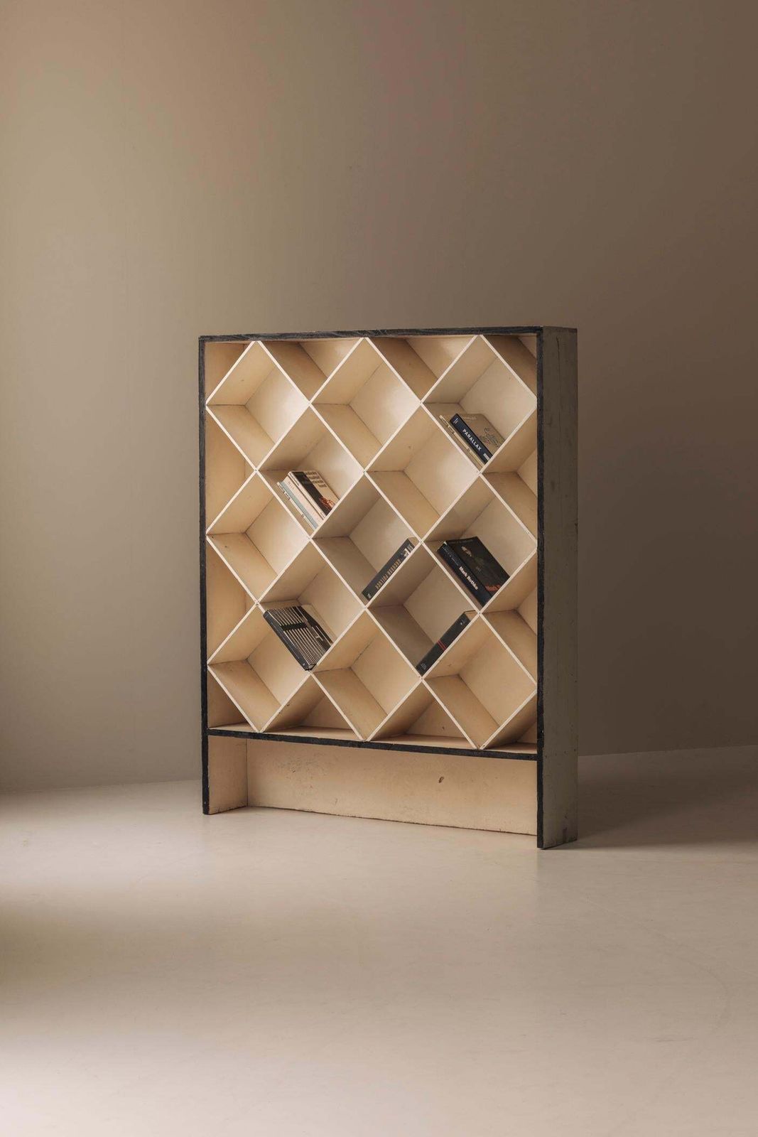 2300.0 Geometric Open Bookcase, France 1950s. photo