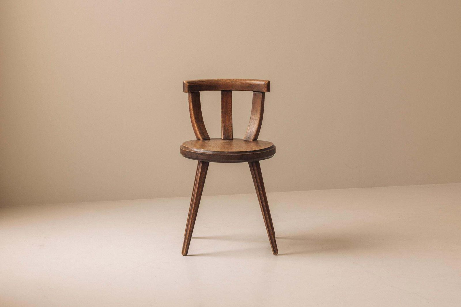 French Side Chair In Solid Oak, Dating From The Early 20th Century. photo 1500.0