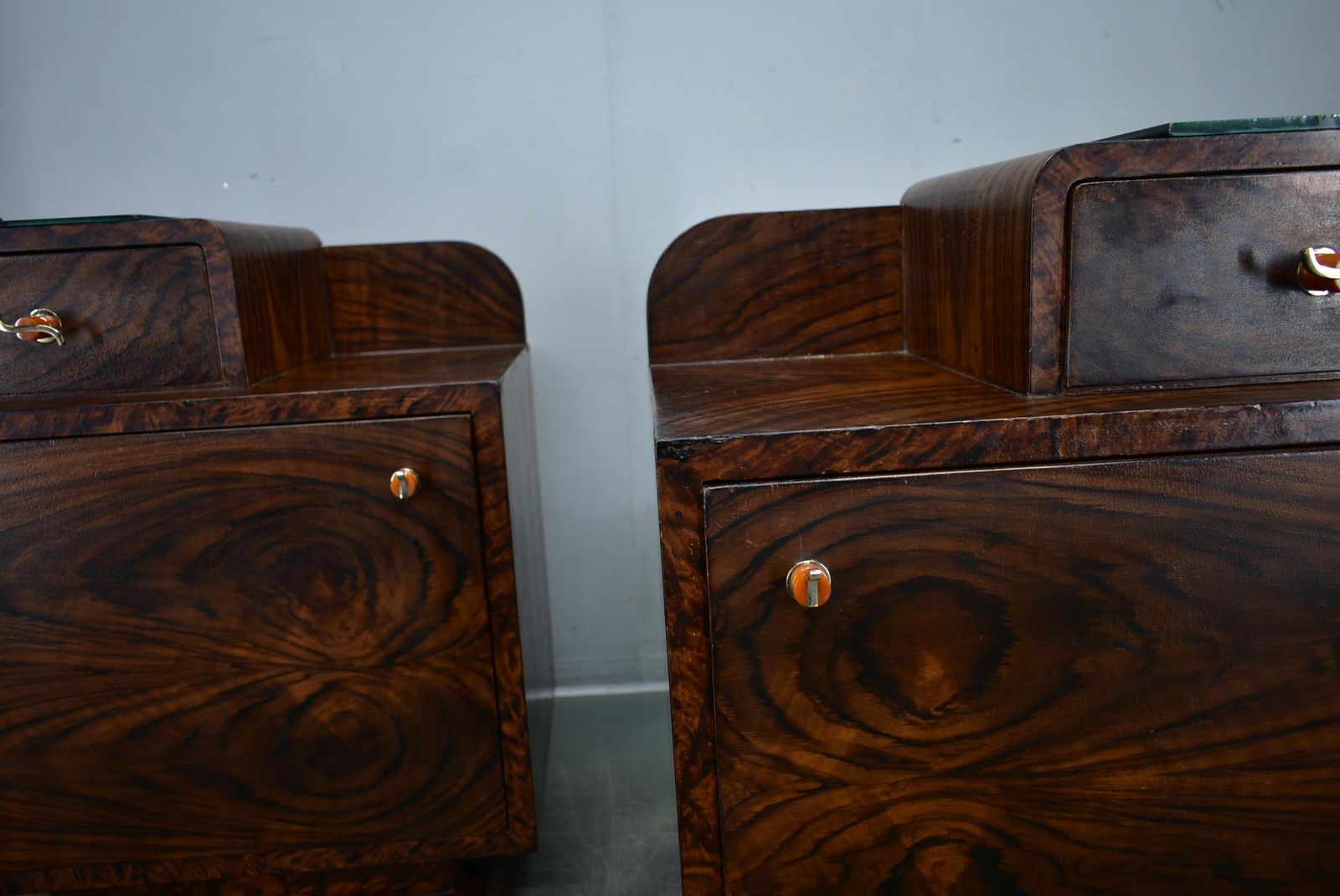 1931s Pair Of Art Deco Bedside Tables, Czechoslovakia photo 1100.0
