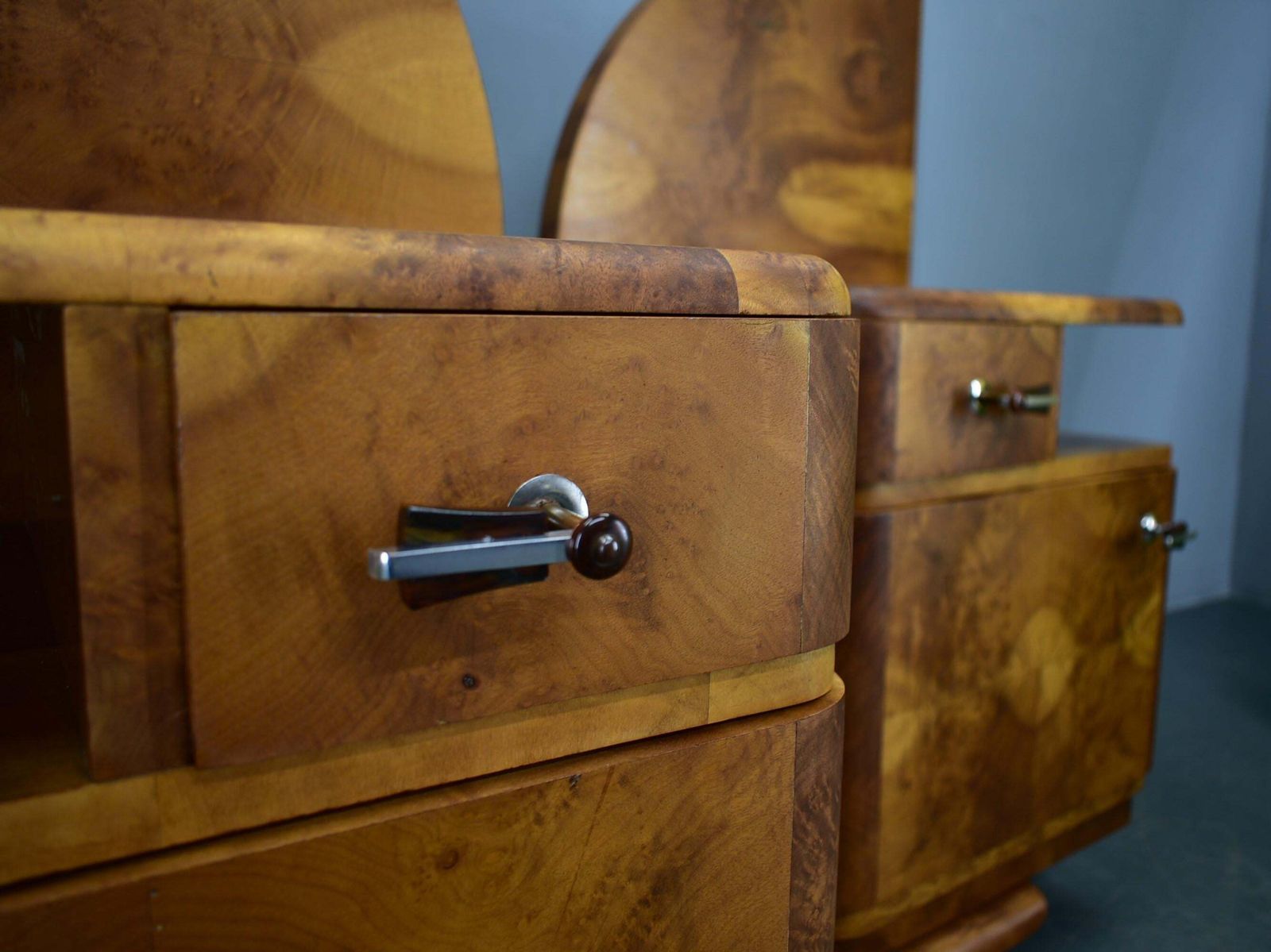 1934s Pair Of Art Deco Bedside Tables, Czechoslovakia photo buy