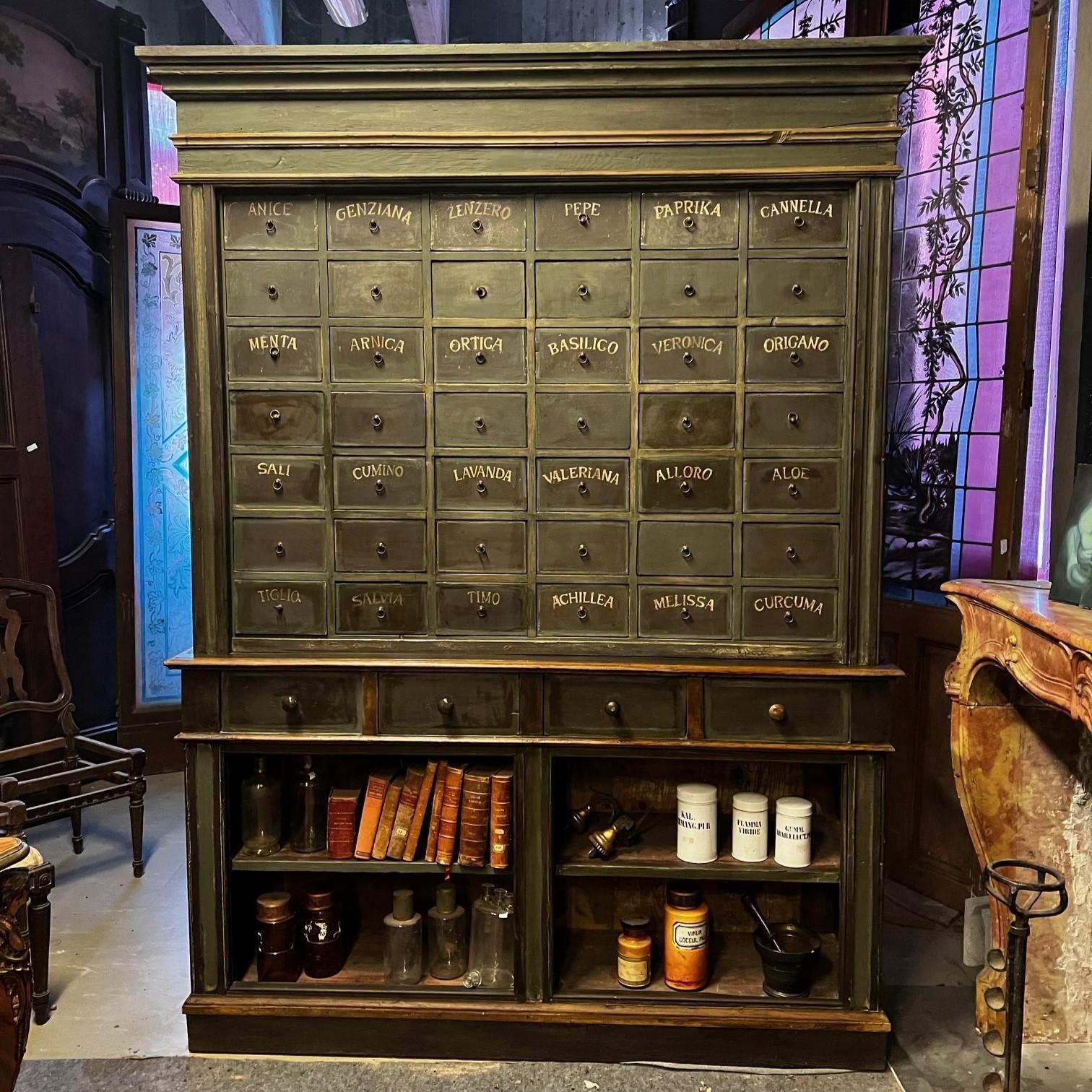 Lacquered Herbal Medicine Cabinet With 46 Drawers, Italy photo furniture