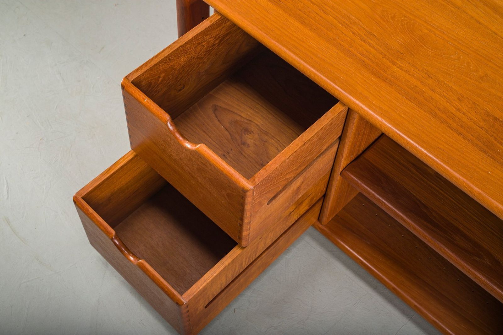 Mid Century Danish Teak Vinyl Storage Cabinet From Dyrlund, 1960s photo vinterior