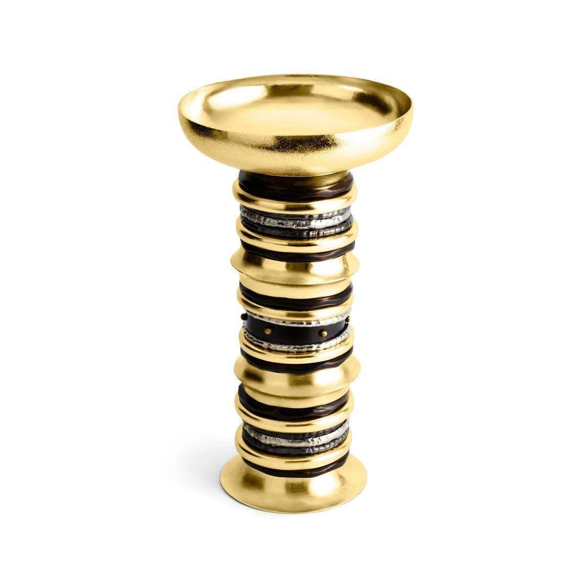 Pair Of Contemporary Gold Metal Naga Statement Vase photo 1404.0