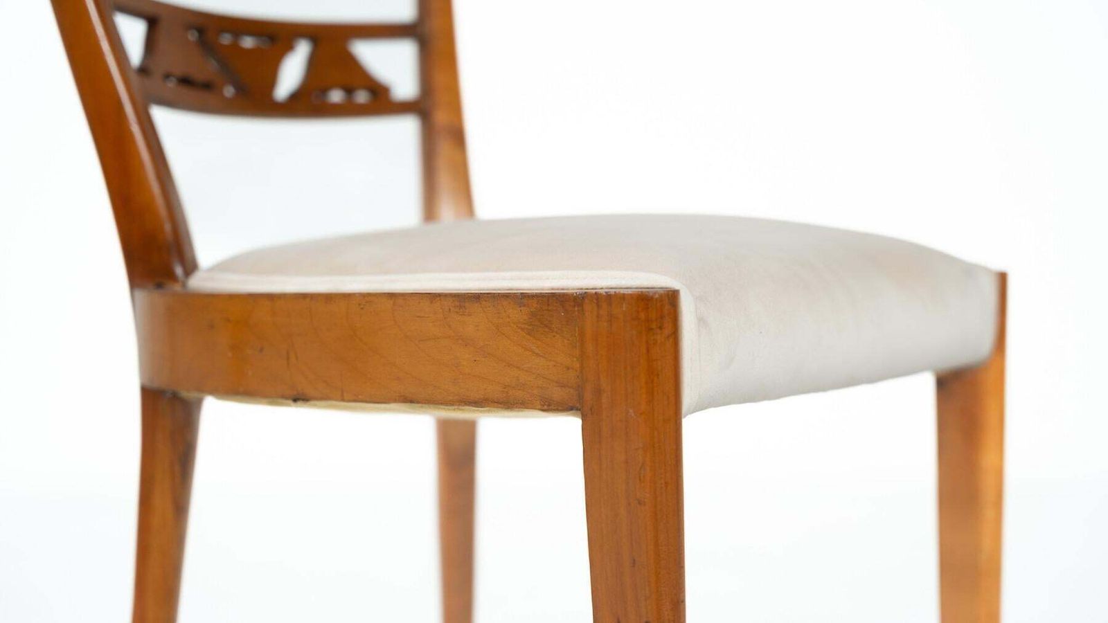 photo for sale Set Of 6 Chairs, Cherry Wood, Italy, 1940s