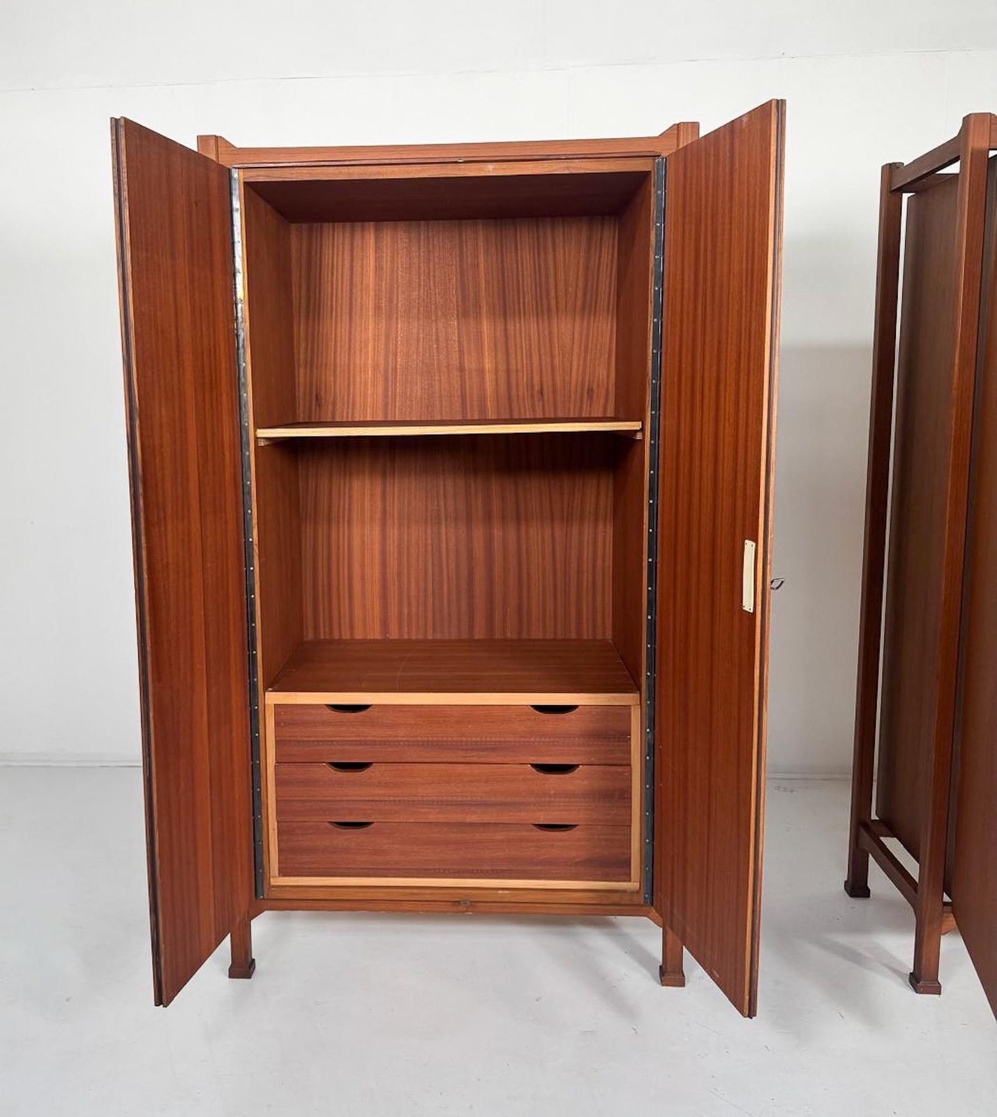 Mid Century Pair Of Wardrobes, Italy, 1960s photo vinterior