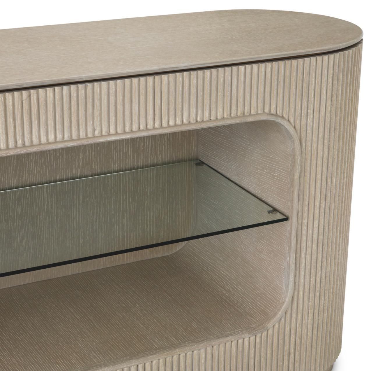Dresser In Washed Oak Veneer And Glass, Contemporary Style photo buy