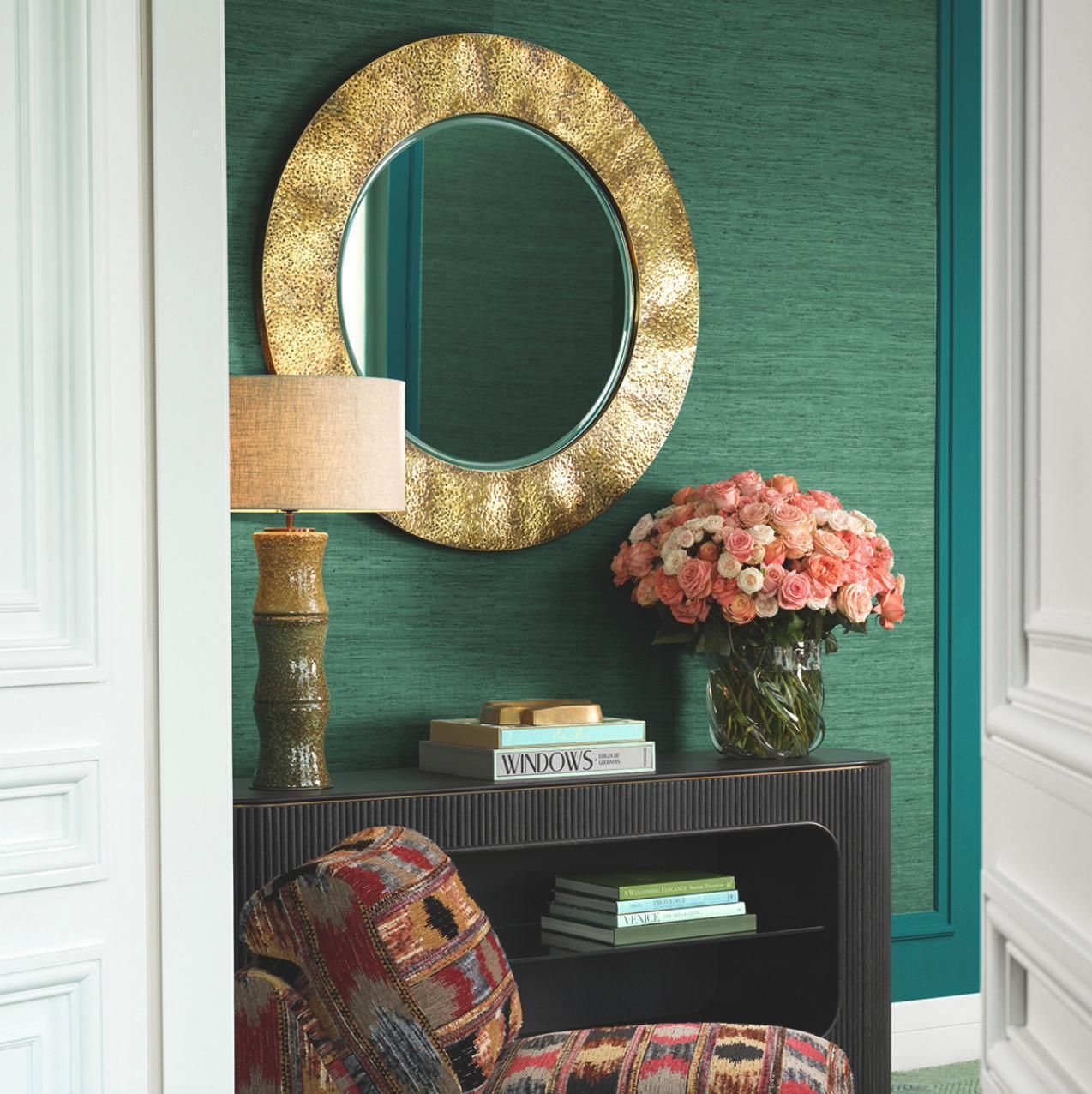 Dresser In Charcoal Grey Oak Veneer And Glass, Contemporary Style photo for sale