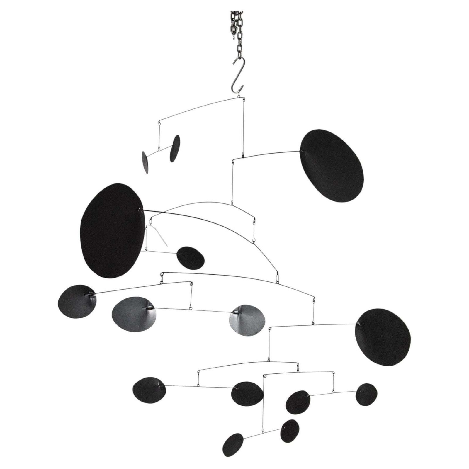 Midcentury Modern Metal Mobile, Kinetic Sculpture By Derick Pobell, Germany photo furniture