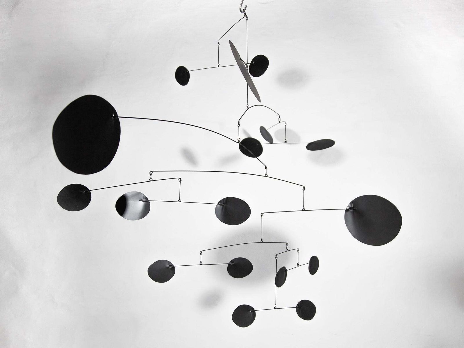 Midcentury Modern Metal Mobile, Kinetic Sculpture By Derick Pobell, Germany photo buy