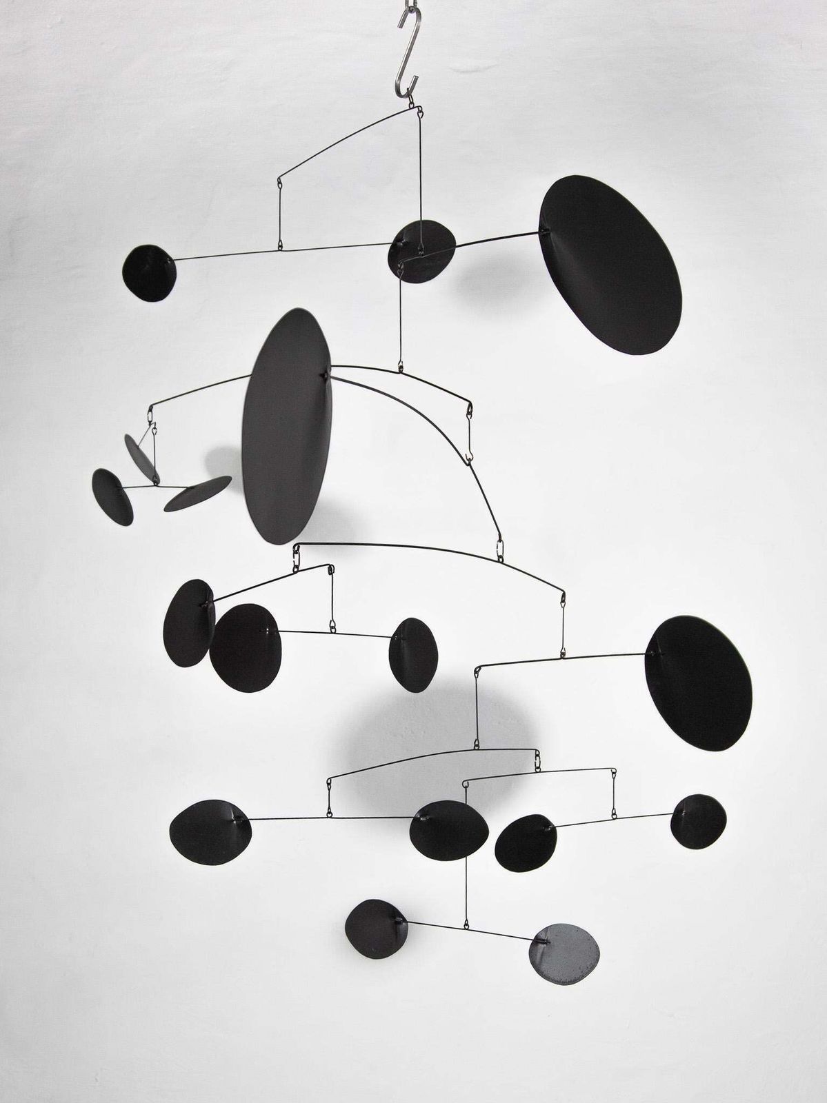 Midcentury Modern Metal Mobile, Kinetic Sculpture By Derick Pobell, Germany photo vintage