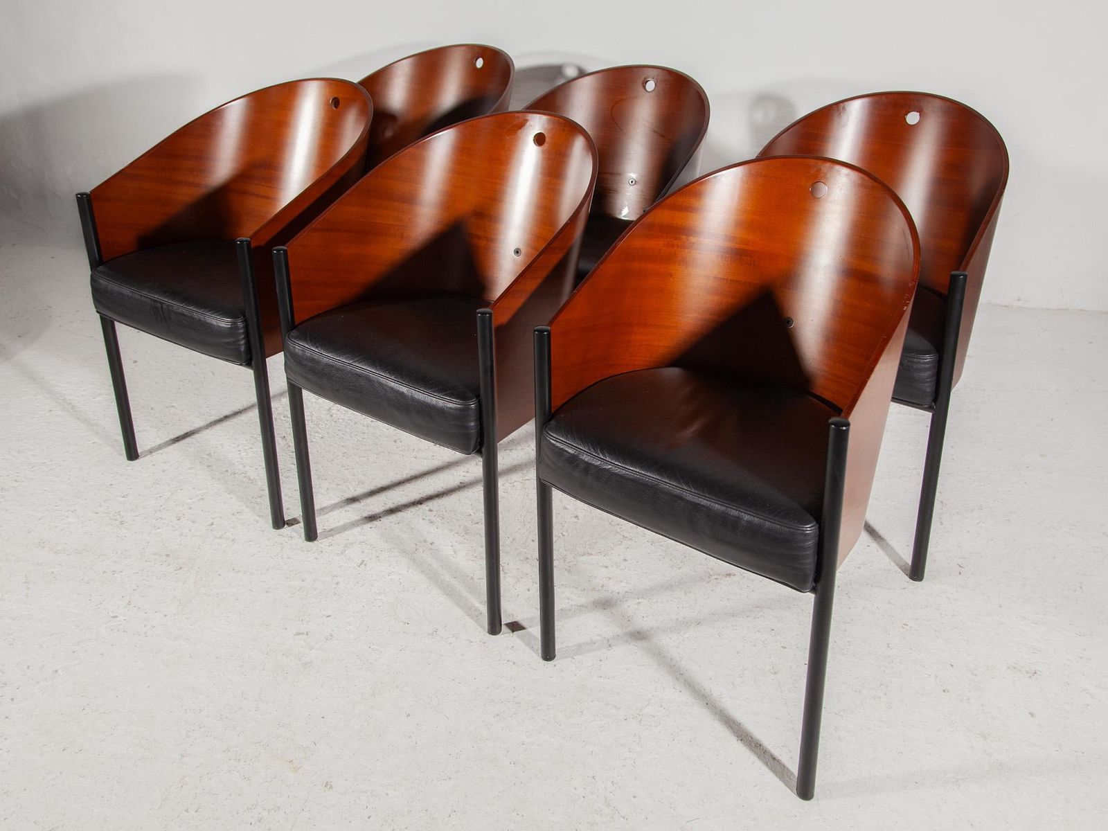Set Of Six Philippe Starck Dining, Office Chairs, Model Costes, 1984 Midcentury photo buy