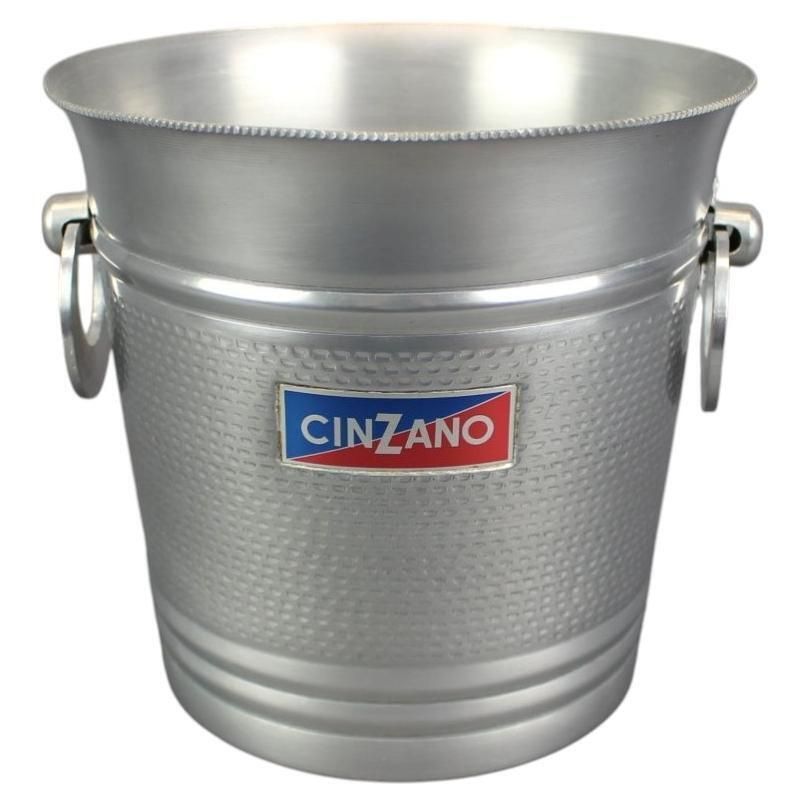 Seau à glace Cinzano en aluminium, Italie, années 1970