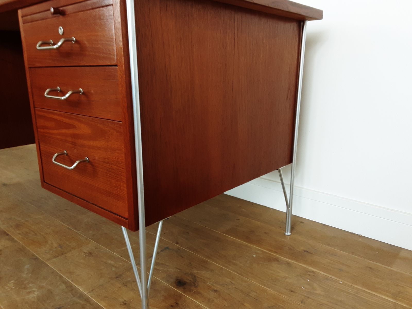 Furniture Mid Century Teak Desk Designed By Heinrich Roepstorff Denmark photo