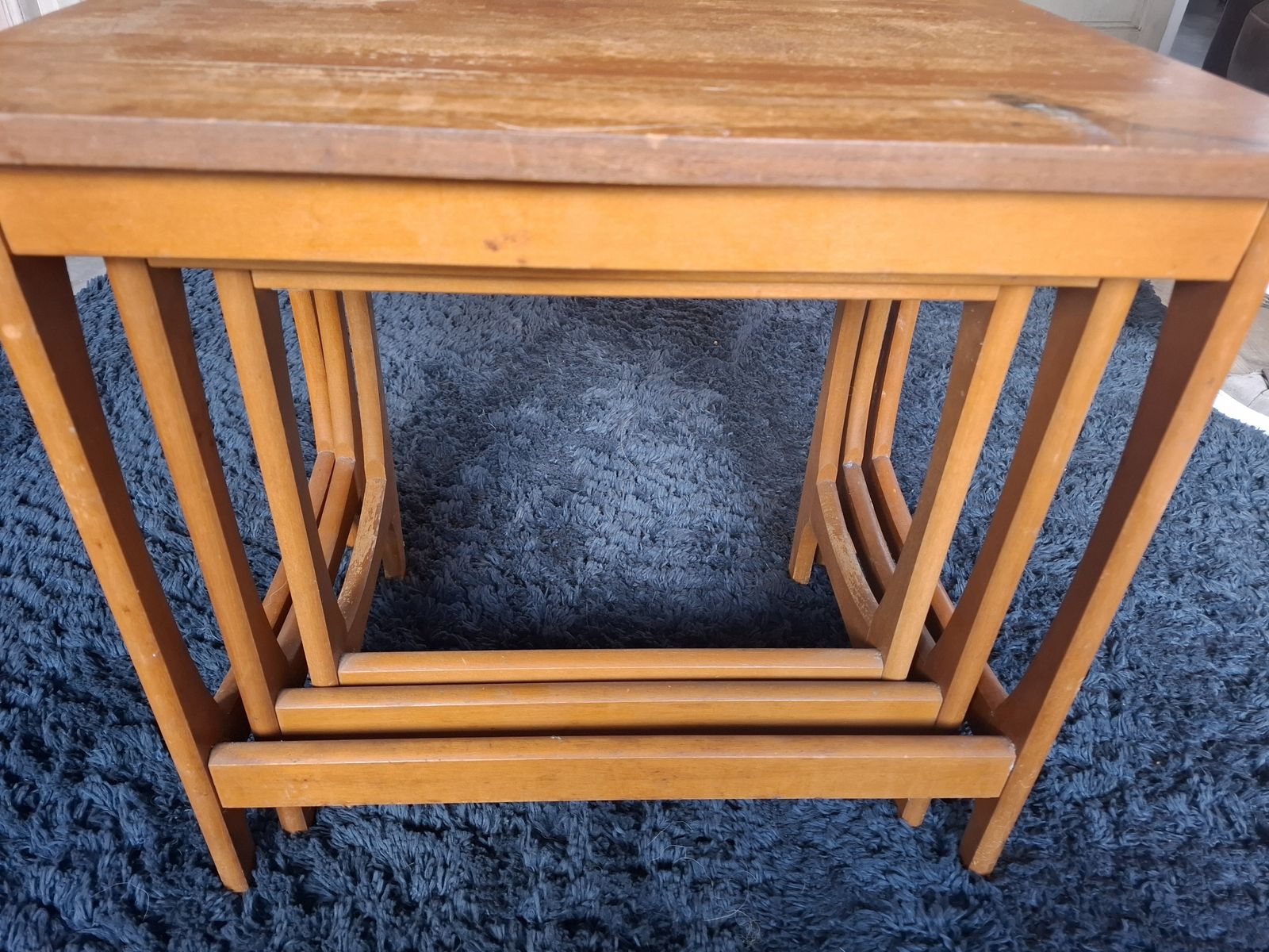 1970s Groovy Retro Shape Nest Of Tables photo vintage