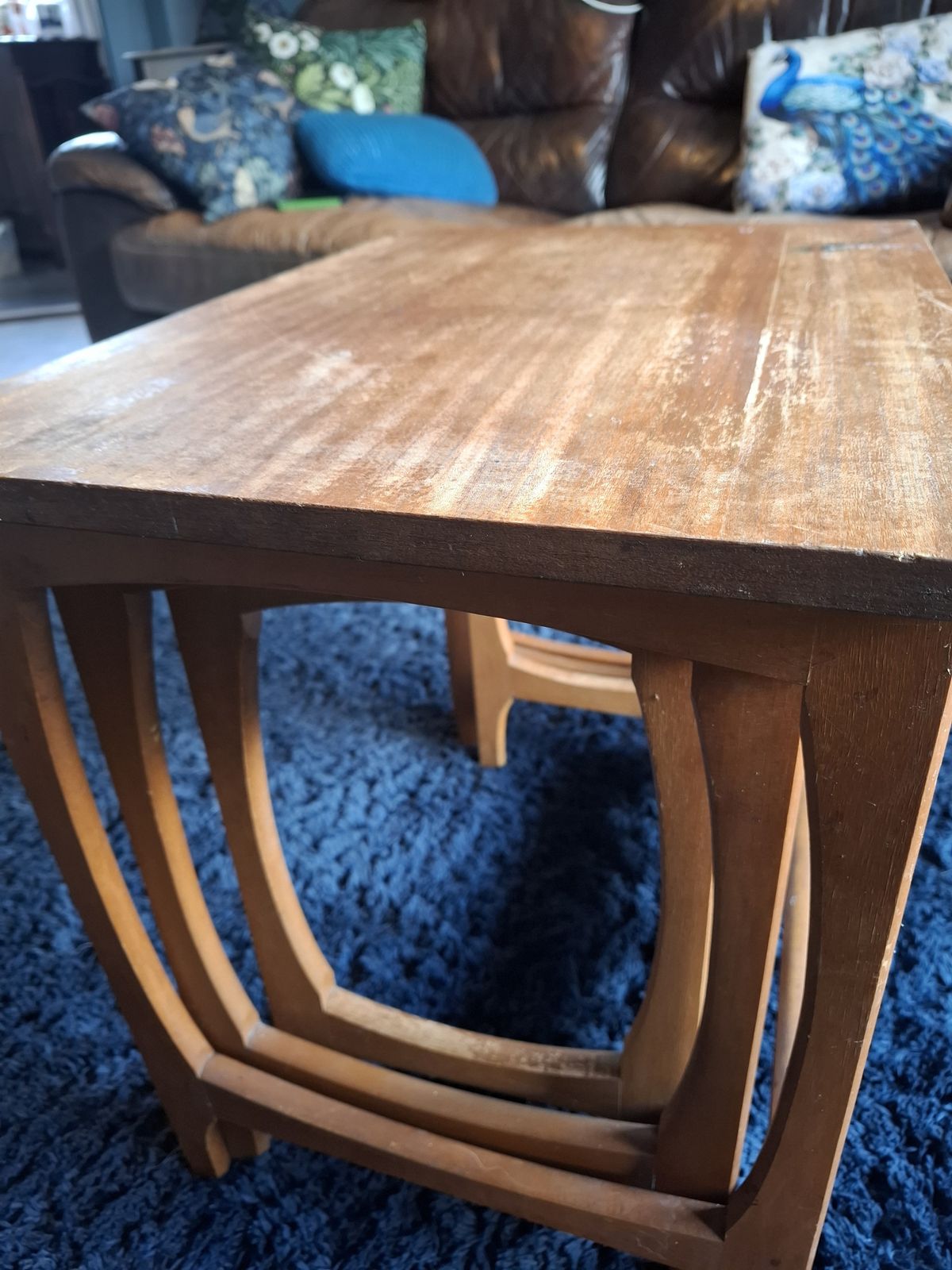 Furniture 1970s Groovy Retro Shape Nest Of Tables photo