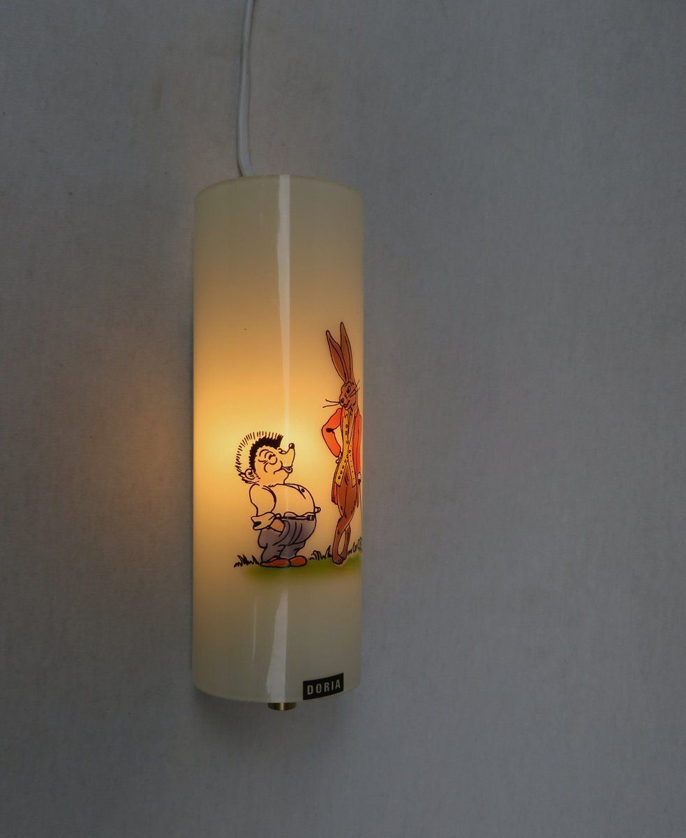 Mid Century The Hare And The Hedgehog Wall Lamp From Doria Leuchten, 1950s photo vinterior