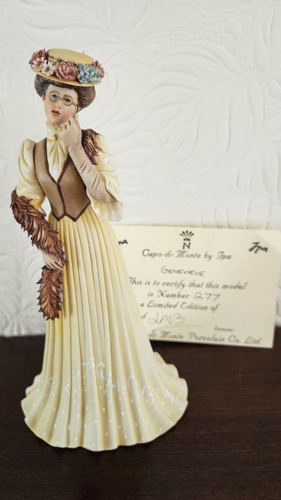 Rare Capodimonte 'Genevieve' Figurine By Jpa   World Limited Edition 277/1500  (With Certificate) photo furniture