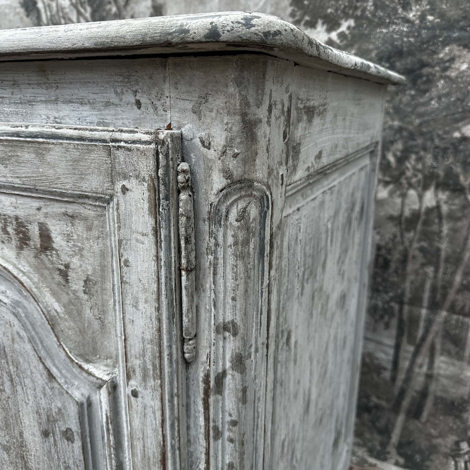 Large Antique French Chateau Painted Buffet Cupboard Louis XV 1870 photo for sale