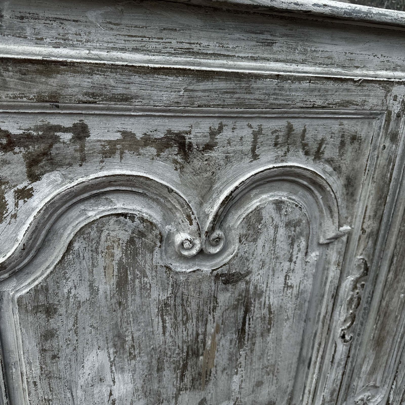 photo furniture Large Antique French Chateau Painted Buffet Cupboard Louis XV 1870