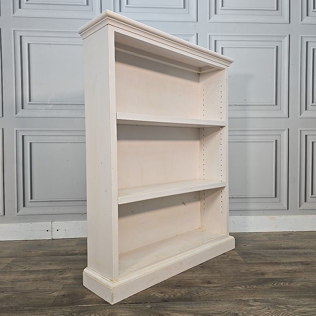 Vintage Painted Bookcase Shelving Unit Open Storage Wooden Shelves Retro Shelf