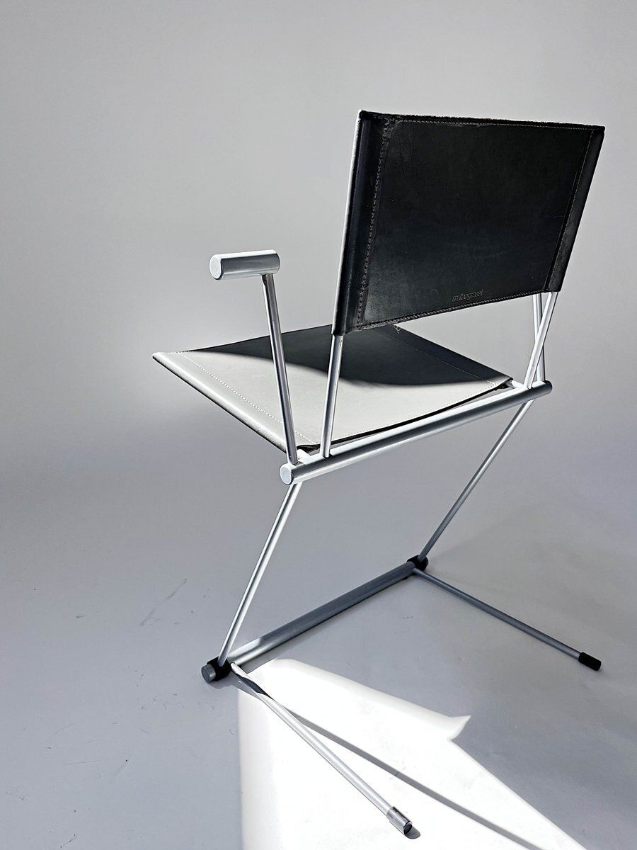 Ballerina Chair in grijskleurig volnerf leer door Herbert Ohl voor Matteo Grassi, jaren 1990 photo Meubels