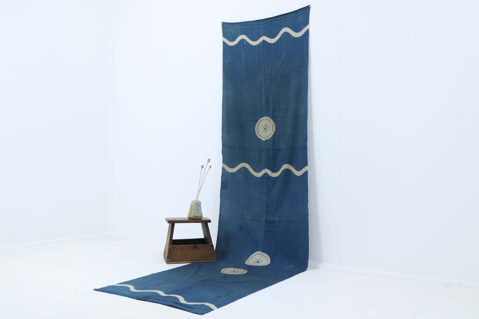 Meiji Period Tsuutsugaki Dyed Ceremonial Horse Under Cloth