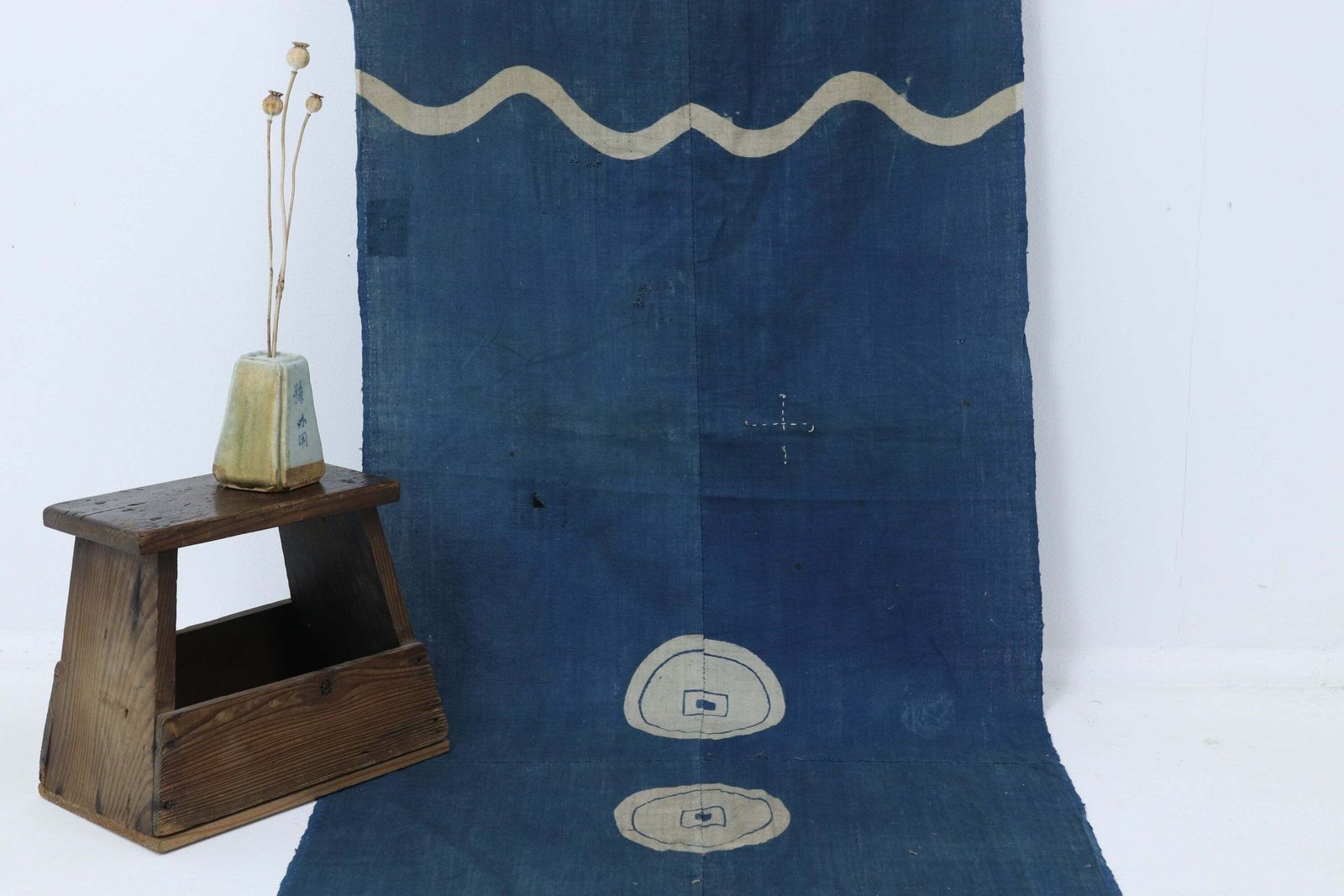 Meiji Period Tsuutsugaki Dyed Ceremonial Horse Under Cloth photo vinterior