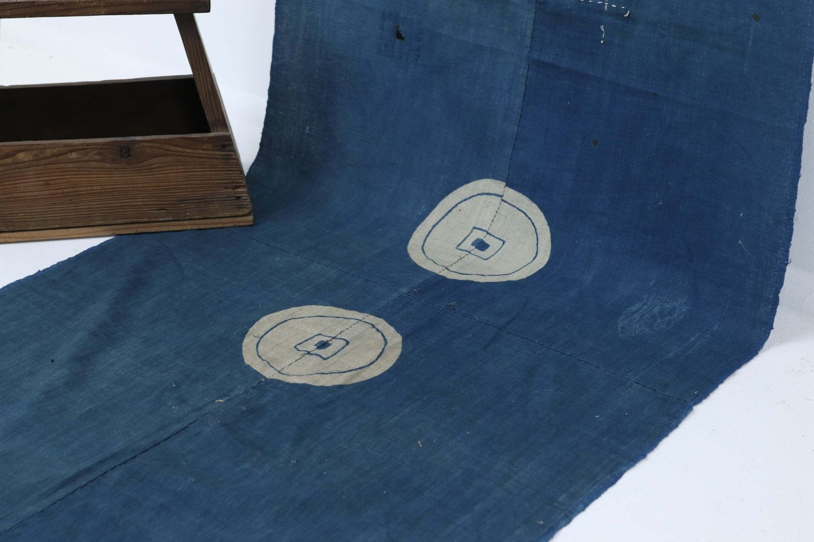 photo furniture Meiji Period Tsuutsugaki Dyed Ceremonial Horse Under Cloth