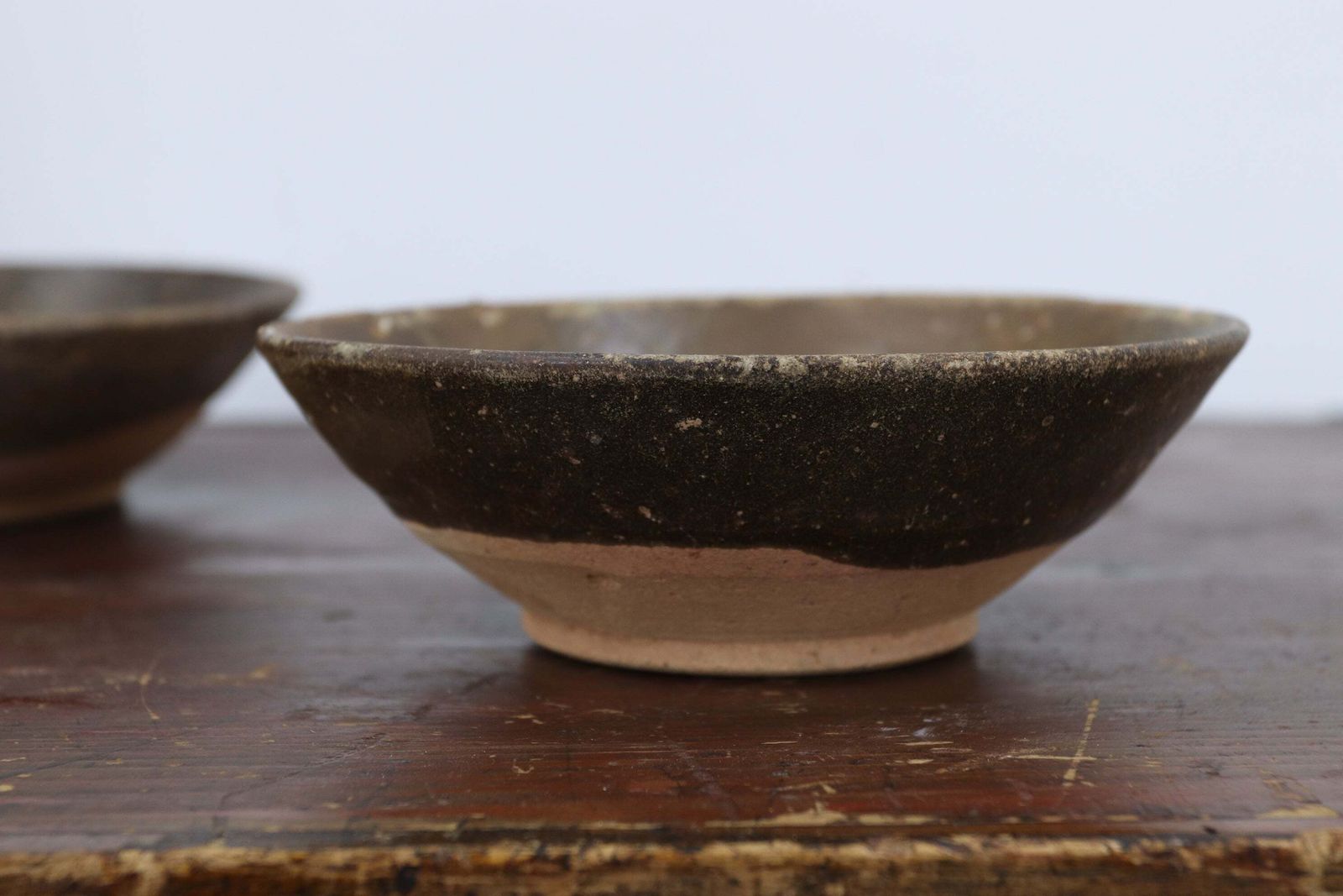 Home Decor Pair Of Chinese Dark Glazed Song Dynasty Tea Bowels (Chazhan) photo