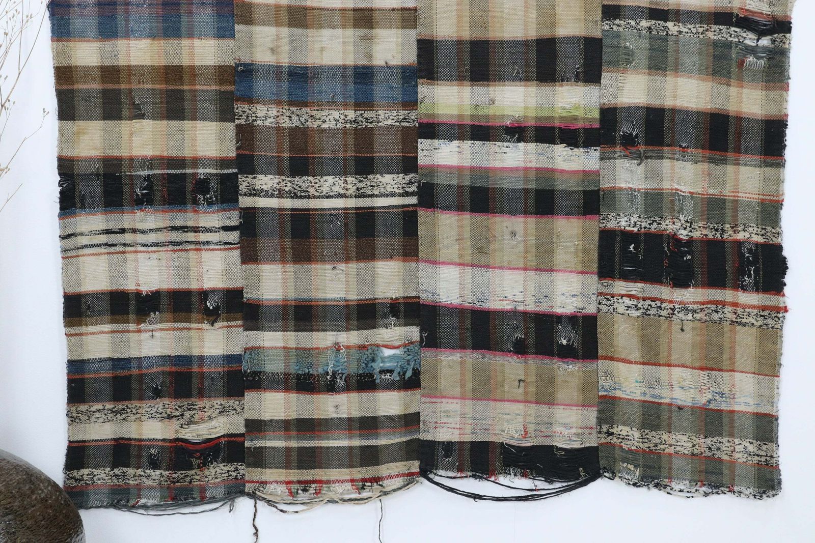 Vintage Cotton Japanese Showa Period Muted Tones Sakori photo for sale