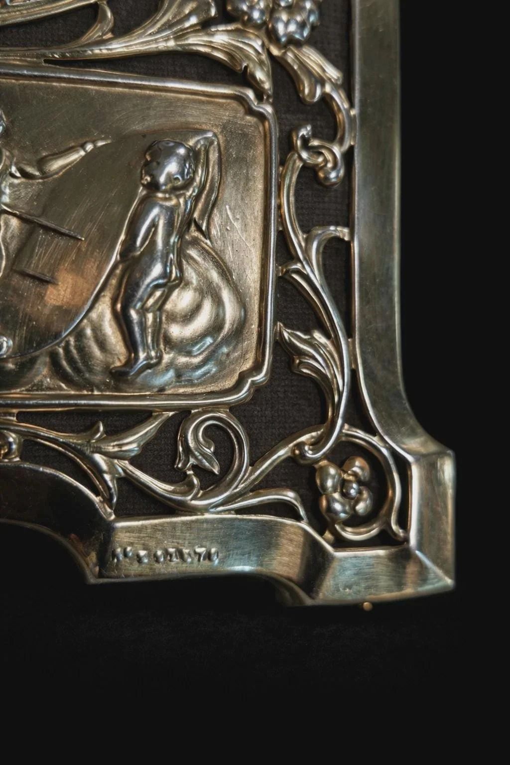 Asprey & William Comyns Antique Silver Travel Mantel Watch Clock Stand 1903 photo vinterior