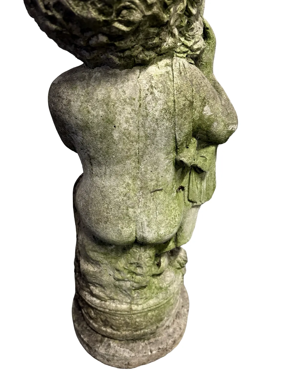 Weathered Antique Stone Garden Sundial On Putti Cherub Pedestal photo buy